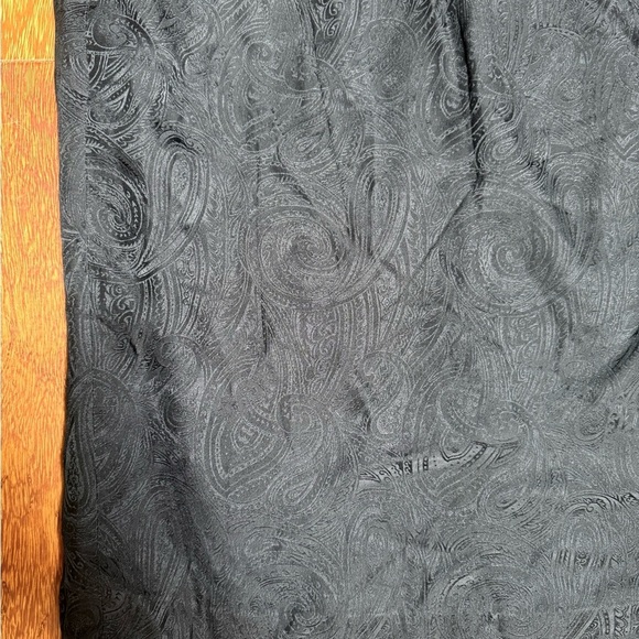 VINTAGE | Black 100% silk elegant black pencil skirt fully lined size 8 - Picture 3 of 3